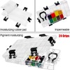 SagaSave Watercolour Box Paint Palette Box Airtight 24 Wells Box