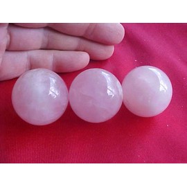 Gemqz R0108 Pink Rosequartz 30 Mm Sphere Set of 3