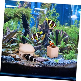 BESPORTBLE 2pcs Betta Cave Aquarium Fish Tank Decor Smooth Hideout Safe Hiding Easy to Use Unique Stylish Design