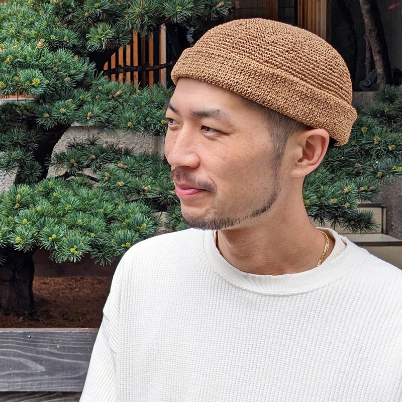 Basic Ench Paper Roll Cap Fisherman Roll Cap, Anti-stuffy, Straw