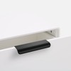 goldenwarm 10 Pack Finger Edge Pulls Modern Style Black Cabinet