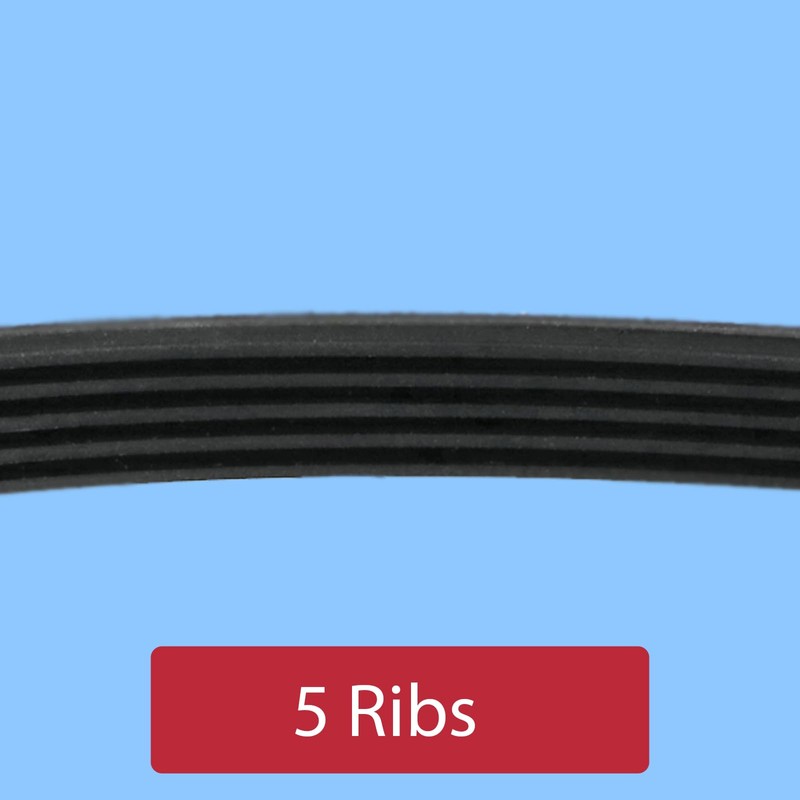 SPARES2GO Poly V Drive Belt 1281J5PJE for Logik Washing Machine