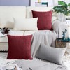 BRAWARM Chenille Throw Pillow Covers 16x16 Inches - Pack of