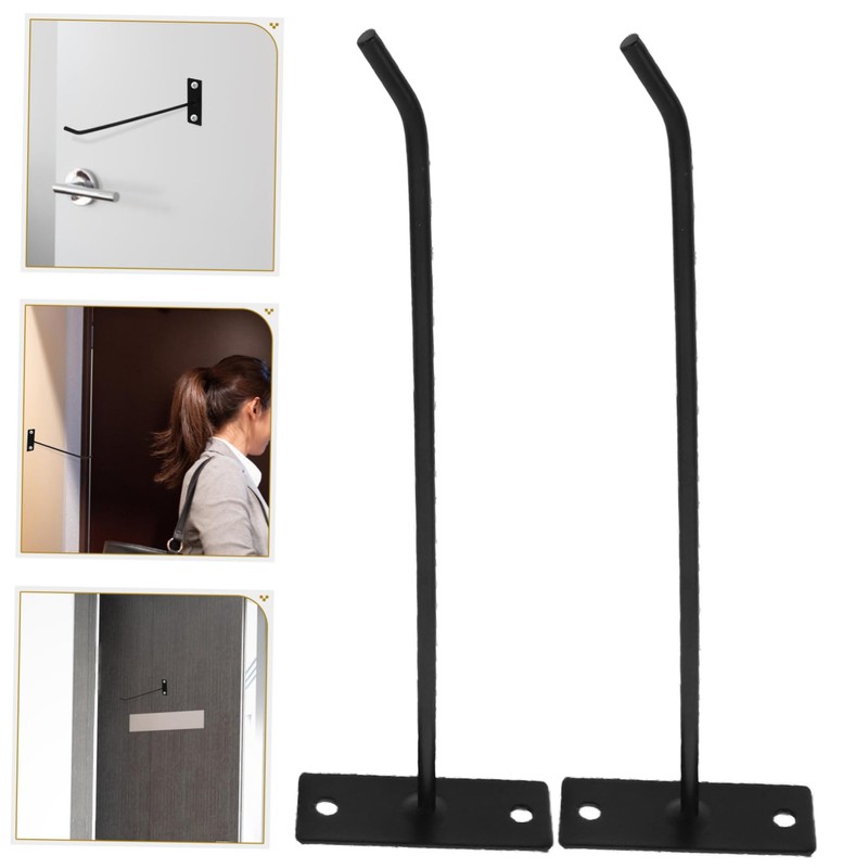 VILLFUL Metal Slat Wall Hook 4 Pack Black Wall Hooks