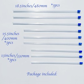 Slide Cutter 3 sizes 13 inch x 3PCS, 15.5 inch x 3PCS, 18.5 inch x 3PCS Suitable for 12/15/18 inches Wide Plastic Wrap, Aluminum foil Paper, Baking Paper, (total 9 pcs)