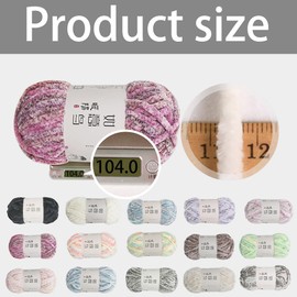 KyeeaDIY Chunky Yarn for Crocheting, 2Pcs Chenille Yarn for Crocheting Clearance, Velvet Knitting Wool Crochet for Blanket Knitting, Used for Making DIY Blanket, Clothes, Knitting Creations (F)