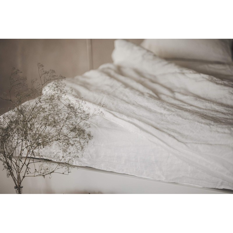 Ger3as Linen Bed Linen Set, 100% Natural Linen, Stonewashed, Natural