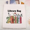 Library Canvas Tote Bag Bookworm Gift Book Lover Shopping Bag