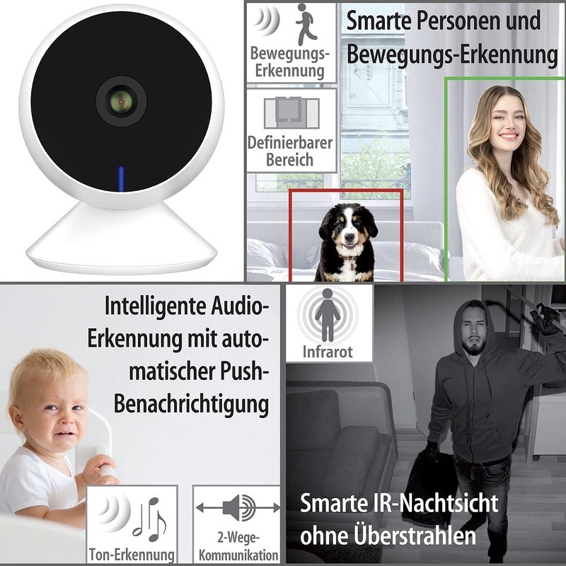 7links Indoor Camera: 2K IP Security Camera, Smart Motion Detection,