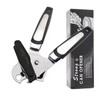 Manual Can Opener with Ergonomic Handles, Stainless Steel, Black and