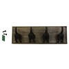 Lulu Decor, Cast Iron Dog Tail Hooks 4 Hooks on