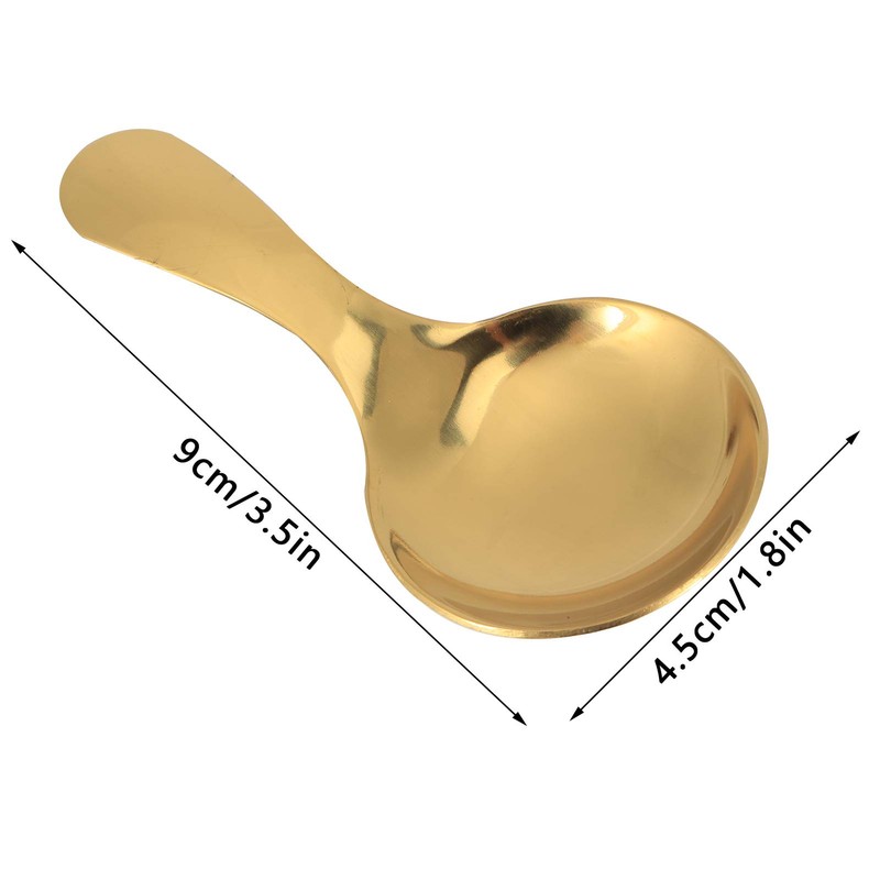5Pcs Short Spoon Stainless Steel Ice Cream Scoop Tea Dessert