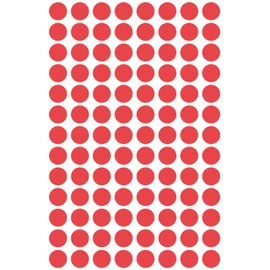 Avery Zweckform Etikett 8 mm Marker Point Red – Removable Wall Stickers – 416ST