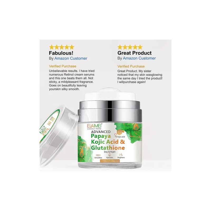 Crema Facial Papaya Y Ácido Kójico Antiedad Antiarrugas