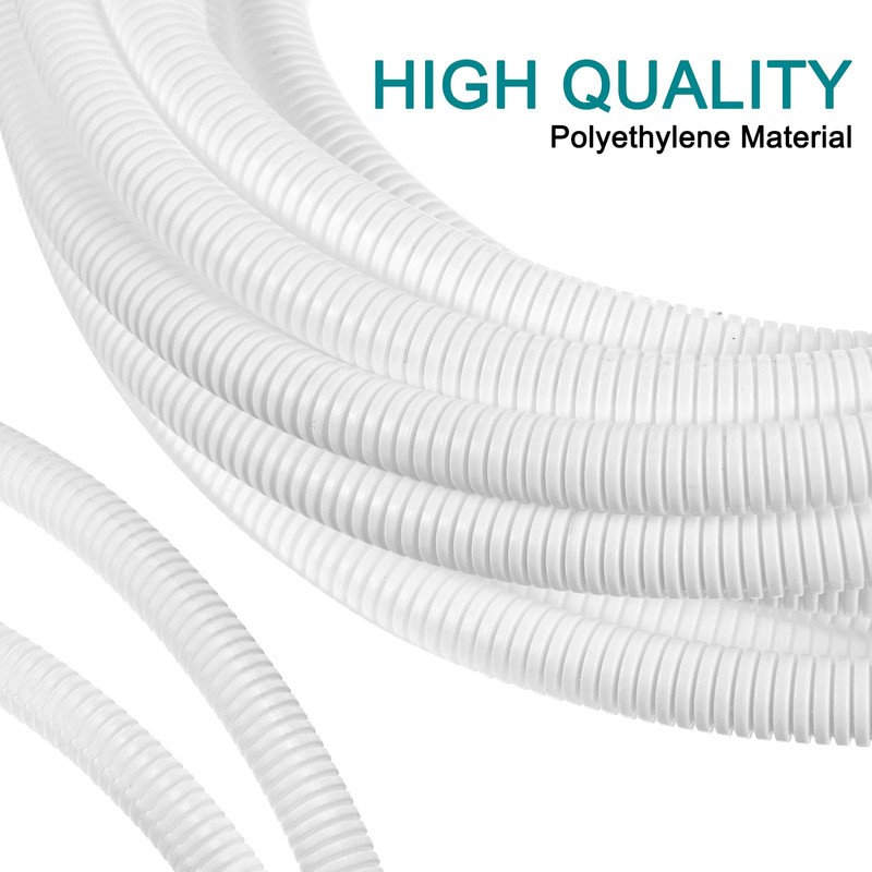 uxcell 3/8 Inch x 25 Ft Split Wire Loom Tubing,
