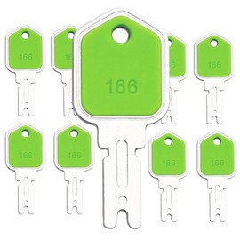 9-Pack Ignition Key Set for Hyster: 166 Equipment Keys Compatible with Hyster Forklifts & Heavy Machinery