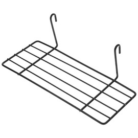 Mipcase Pack of 2 Bird Cage Hanging Shelf Made of Iron, Wall Shelf for Parrots and Parakeets, Black Decorative Shelf for Bird Cages, Pet Platform for Birds