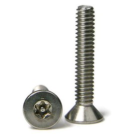 Torx w/Pin Tamper Proof Security Flat Cap Machine Screw 18-8 Stainless Steel - 1/4-20 x 3 (T-30) Qty-25