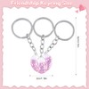 Cosysparks Best Friend Keyring for 3 Girls, 3 PCS Heart