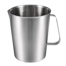 uxcell Measuring Cup 2000ml 64OZ, 2 Measuring Scales, Including ML Scale, Ounce Scale, 304 Stainless Steel Graduated Beaker with Handle for Lab Kitchen liquids