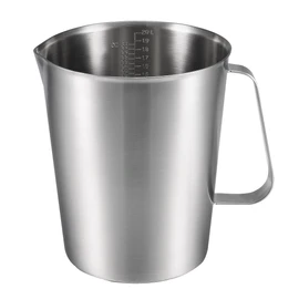 uxcell Measuring Cup 2000ml 64OZ, 2 Measuring Scales, Including ML Scale, Ounce Scale, 304 Stainless Steel Graduated Beaker with Handle for Lab Kitchen liquids