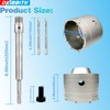 3" Concrete Hole Saw, 75mm Tungsten Steel Core Bit for