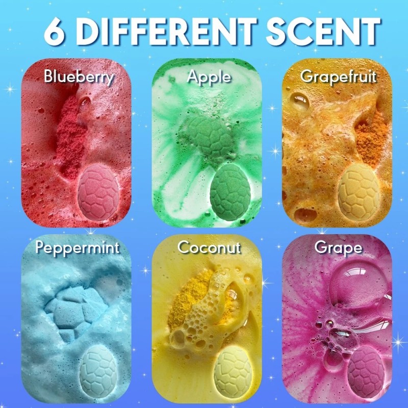 KAV Dino Bath Bombs for Kids with Surprise Inside- Dino