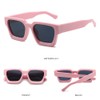 WDZAYXC Vintage Rectangular Sunglasses for Women Men Chunky Rectangle Sunglasses