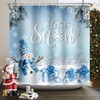 ChloropLastid Let It Snow Shower Curtain 72x72 Inches Snowman Christmas