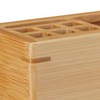 Relaxdays Bamboo Desk Organiser, 11 Compartment, Natural