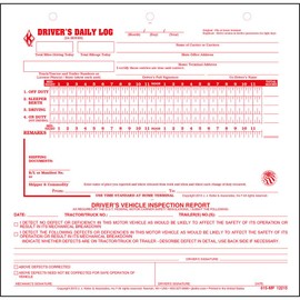 Mid-Size Driver Daily Log 5-pk. w/Simplified Driver Vehicle Inspection Report - Shrinkwrapped Loose-Leaf Format, 2-Ply Carbonless, 8.5" x 8.25", 31 Sets of Forms Per Unit - J. J. Keller & Associates