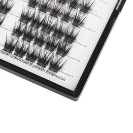Bodermincer 100 Clusters/box Home Eyelash Extension Thick Segmented 3D Effect Glue Bonded Individual Eyelash Extension Eyelashes Bunches Professional Makeup False Eyelashes (8MM)