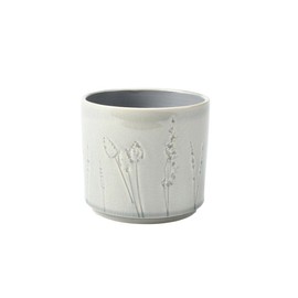 Burgon & Ball Provence Glazed Flower Pot, Small, Grey