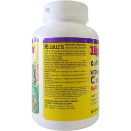 Natural Factors - Vitamin C Big Friends 250mg, 100% Natural Fruit Chew, Tangy Orange, 90 Chewable Tablets