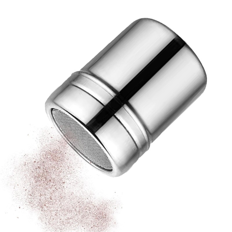 Stainless Steel Powder Shaker - Flour Sifter Duster Bottle,Powder Shaker