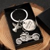 BETESSIN Guardian Angel Keyring Motorcycle Car Lucky Charm Pendant with