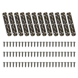 sourcing map 90-Degree Small Piano Hinge Mini Jewelry Box Hinges with Screw for Jewellery Wooden Boxes (Bronze Tone, Pack of 12)