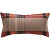 Erwin Müller Additional Cushion Cover, Maco Satin Checked Red/Brown, Size