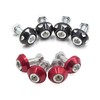 uxcell 8pcs Rose Red Black 6mm Thread Diameter Motorcycle License