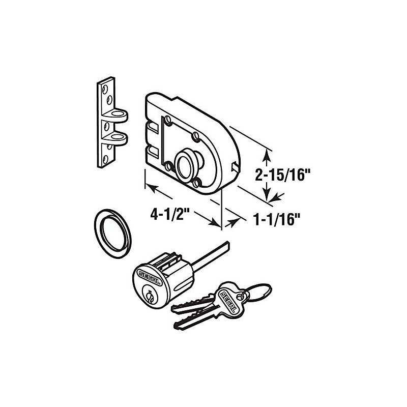 Segal SE 15326 Bronze Deadlock with Single Cylinder and Flat
