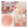 Paleta De Sombras 9 Colores Transparente Con Brillo Intenso