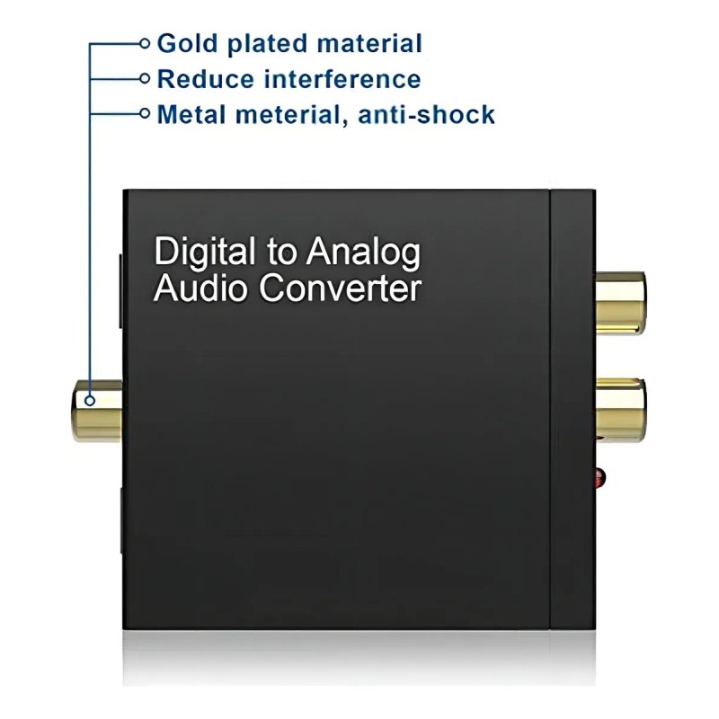 Convertidor De Audio Digital Óptico A Análogo Rca