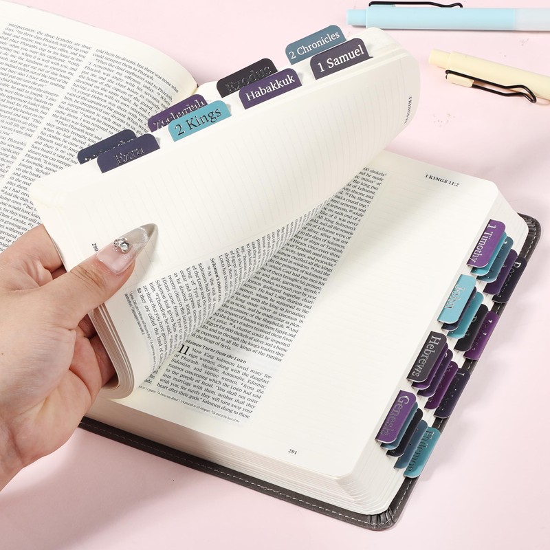 Mr. Pen- Bible Tabs, 75 Tabs, Celestial Symphony, Silver Foil