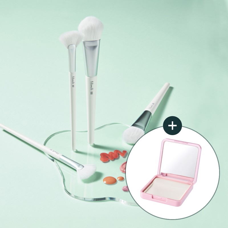 Fillimilli Creamy Blusher Brush 888 Set (+Pact Type Makeup Palette)