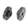 Befenybay 2PCS Black Rigid Flange Shaft Coupling,Universal Aluminum MOUNTING HUB