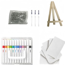 Magic 3D Fluffy Paint Art Kit for Kids, DIY Puffy Paint Set with 24 Color Acrylic Markers, 10pcs Form Art Paper, 1pcs Picture Frame, Foam Texture Painting Kit, Birthday & Christmas Gifts