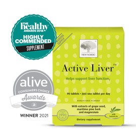 NEW NORDIC Active Liver 90-Day Supply, Daily Liver Supplement, Milk Thistle, Artichoke & Turmeric, 90 Tablets