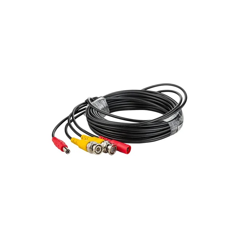 Cable Siames 20 Metros Para Camaras Seguridad Cctv Bnc Video