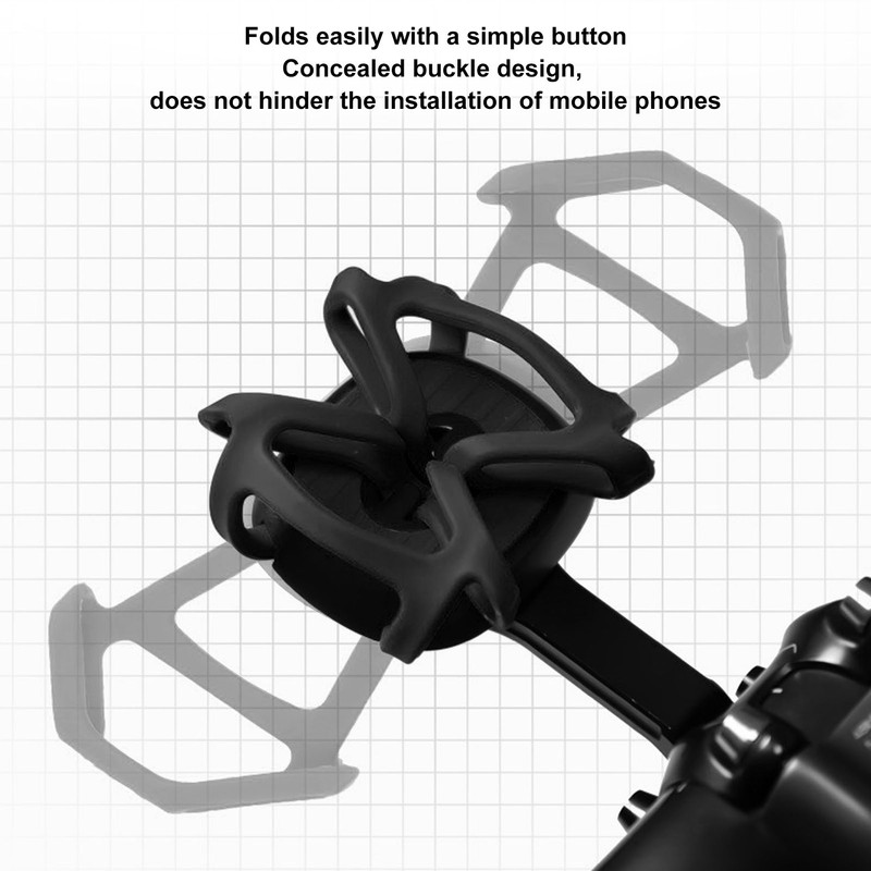 Bike Phone Holder Silicone Shockproof Black Bike Phone Bracket Mount