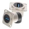 Tofficu 2pcs USB Panel Mount Coupler Flush Mount USB Connector